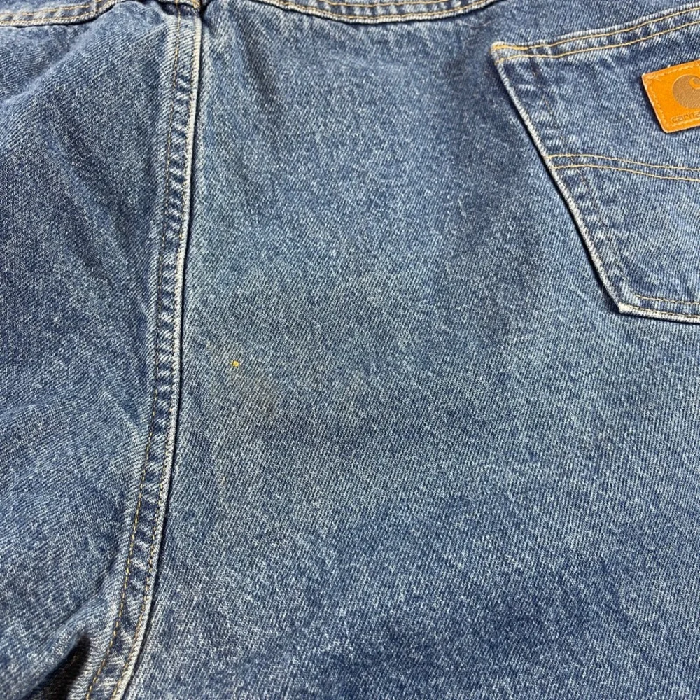 Carhartt B172 Relaxed Fit Flannel Lined Denim Jeans Mens 48x32 Blue